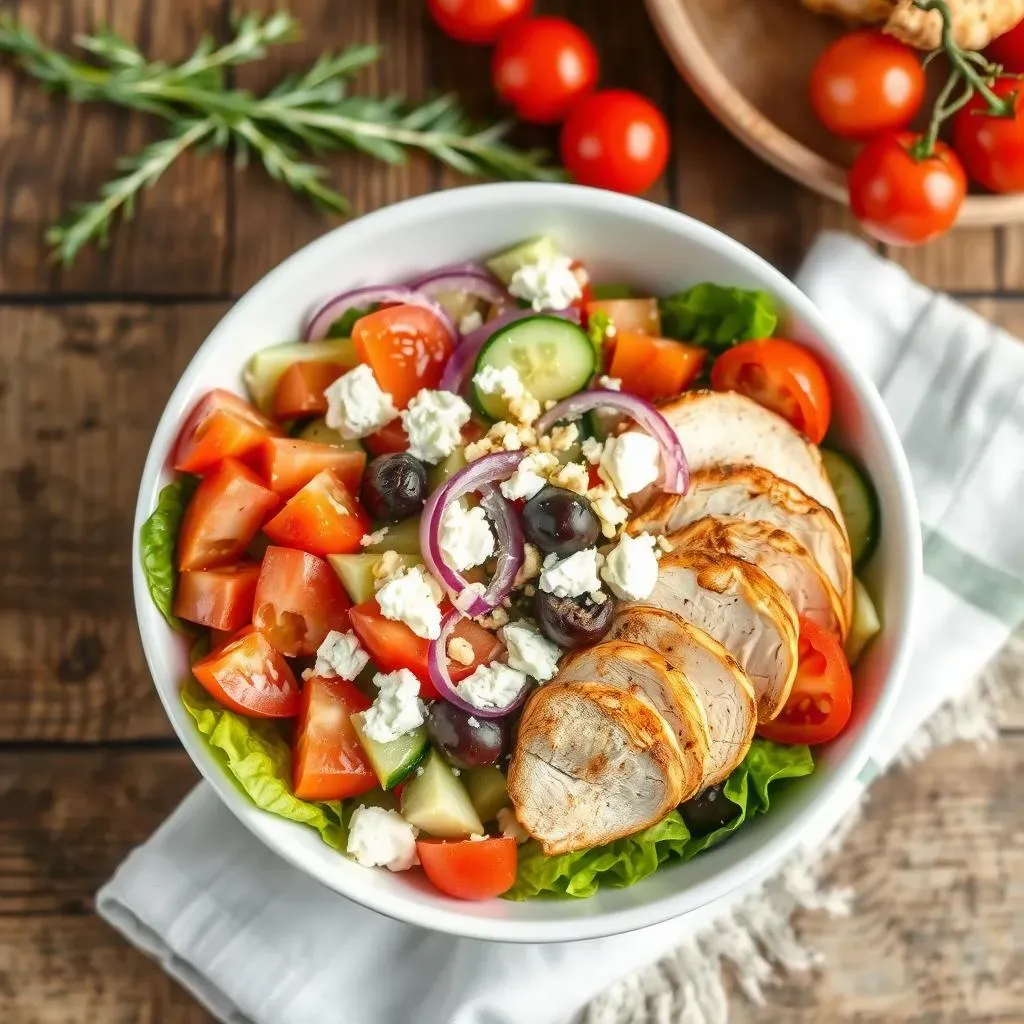 Assembling Your Cafe Delites Grilled Lemon Herb Mediterranean Chicken Salad