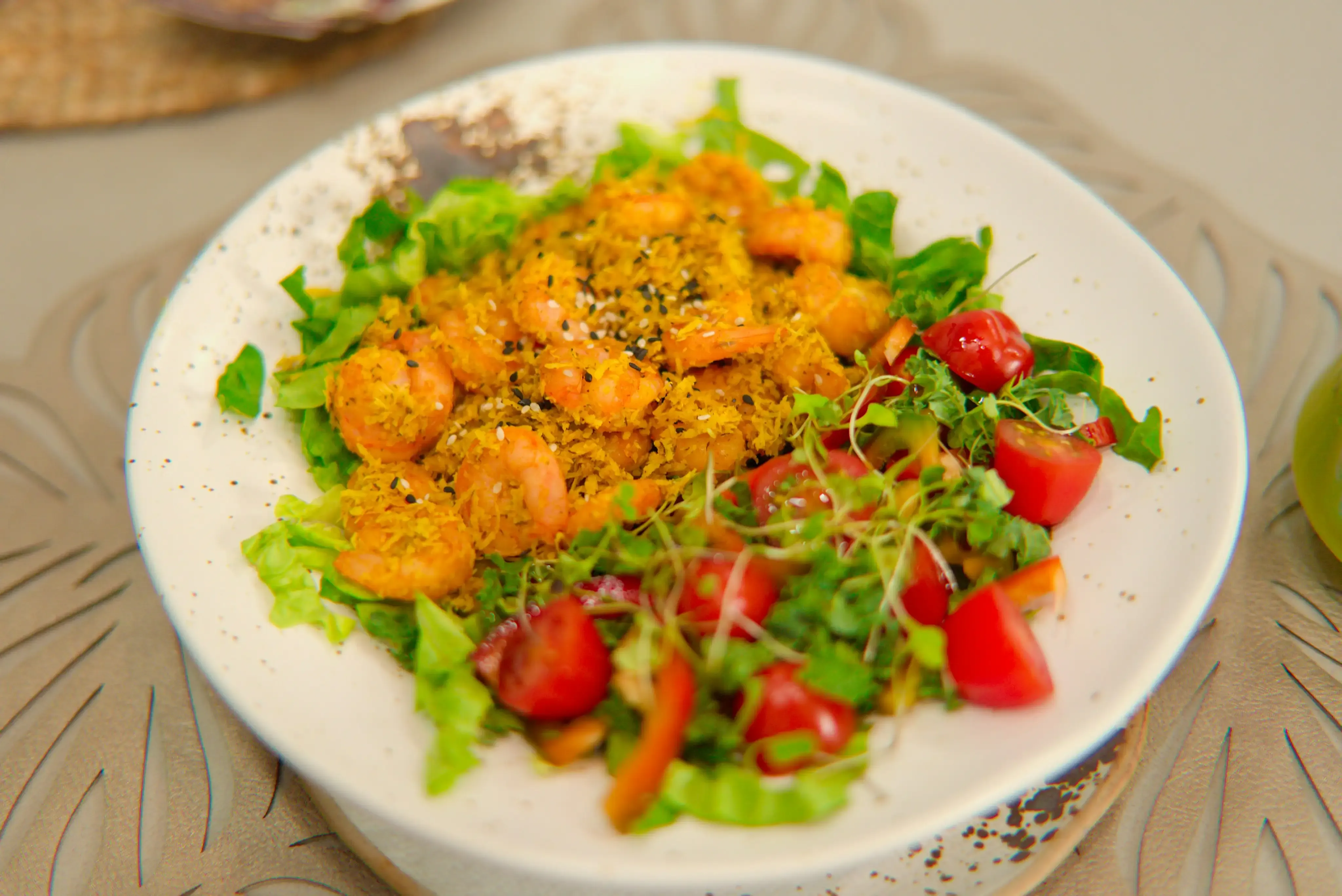 Assembling Your Delicious Mediterranean Shrimp Quinoa Salad