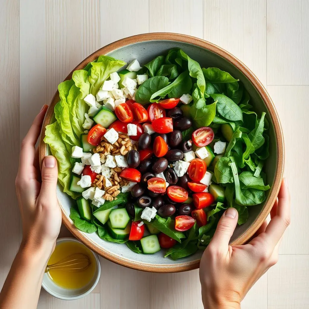 Assembling Your Mediterranean Salad Bowl
