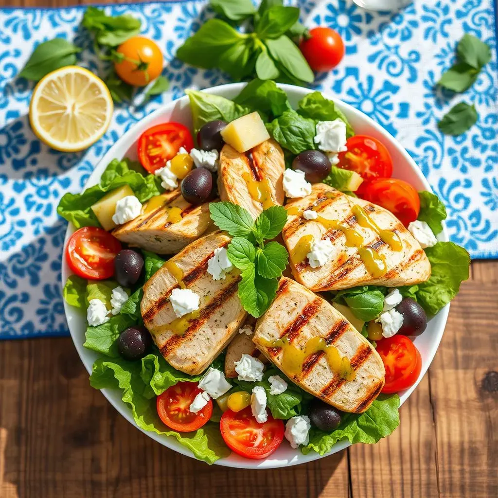 Cafe Delites Grilled Lemon Herb Mediterranean Chicken Salad: DELIGHT