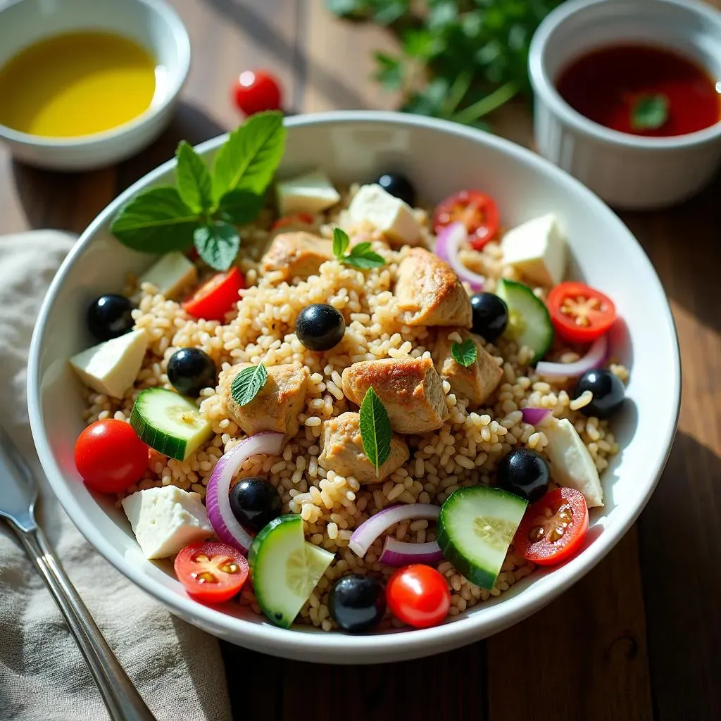 Crafting Your Own Mediterranean Chicken and Rice Salad: Ingredients and Preparation