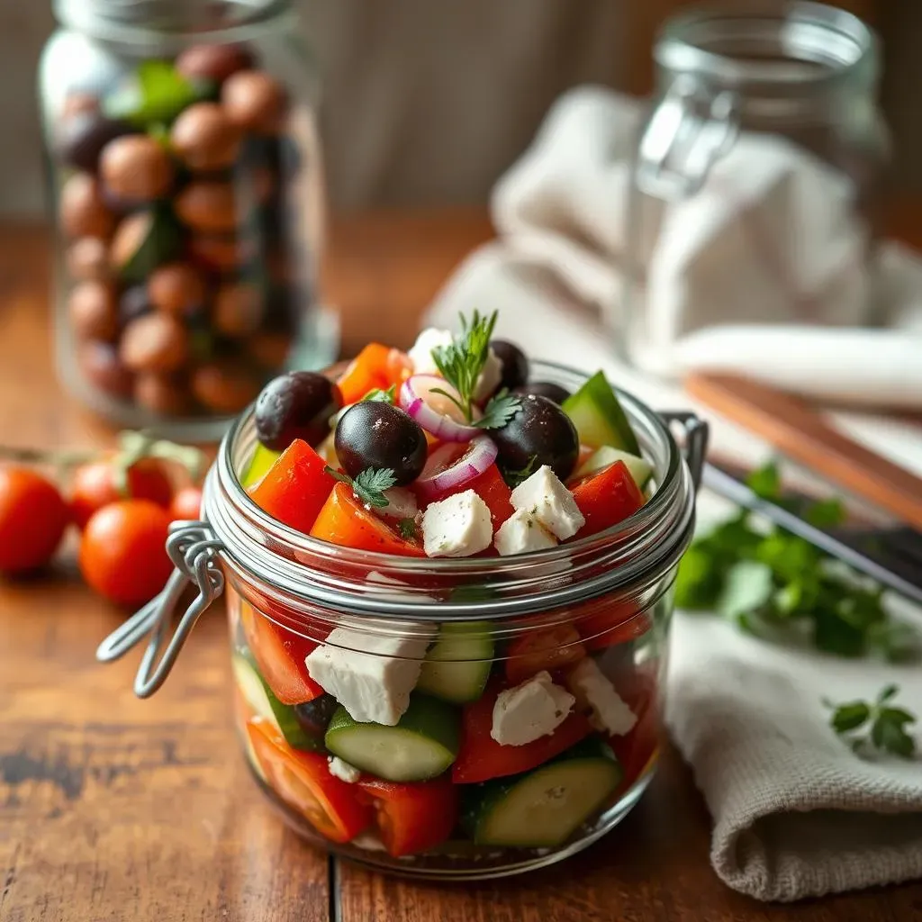 Delicious Mediterranean Greek Salad in a Jar Recipes and Tips
