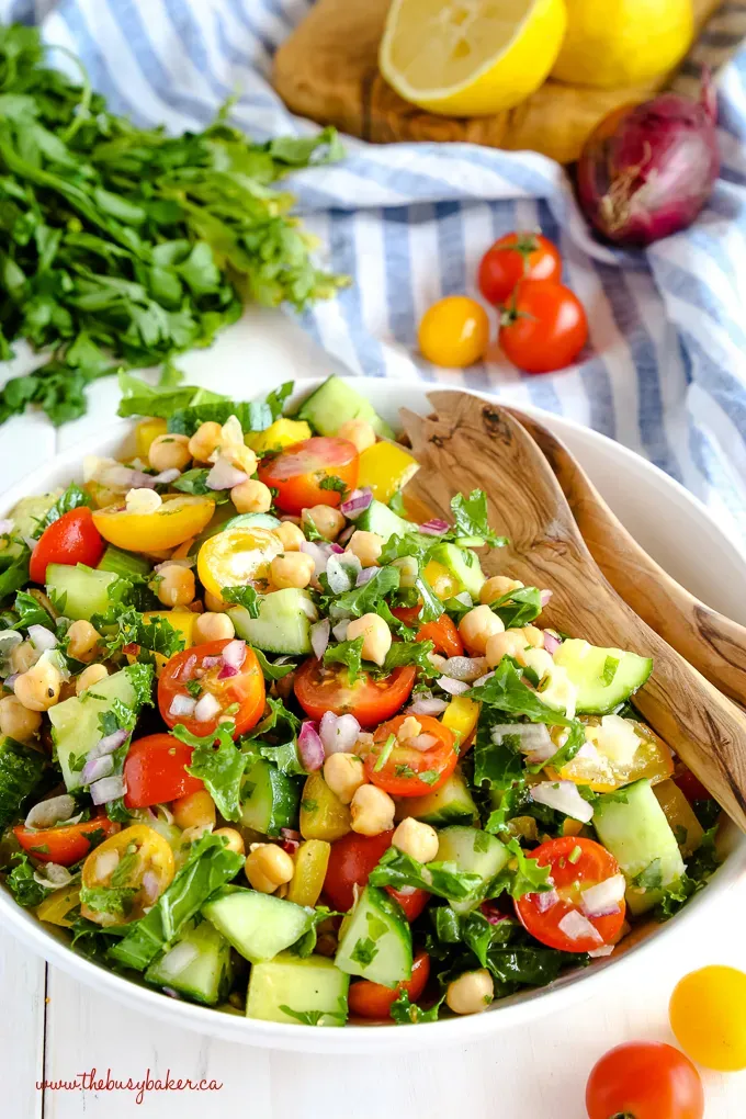 Diving into Mediterranean Chickpea Salad