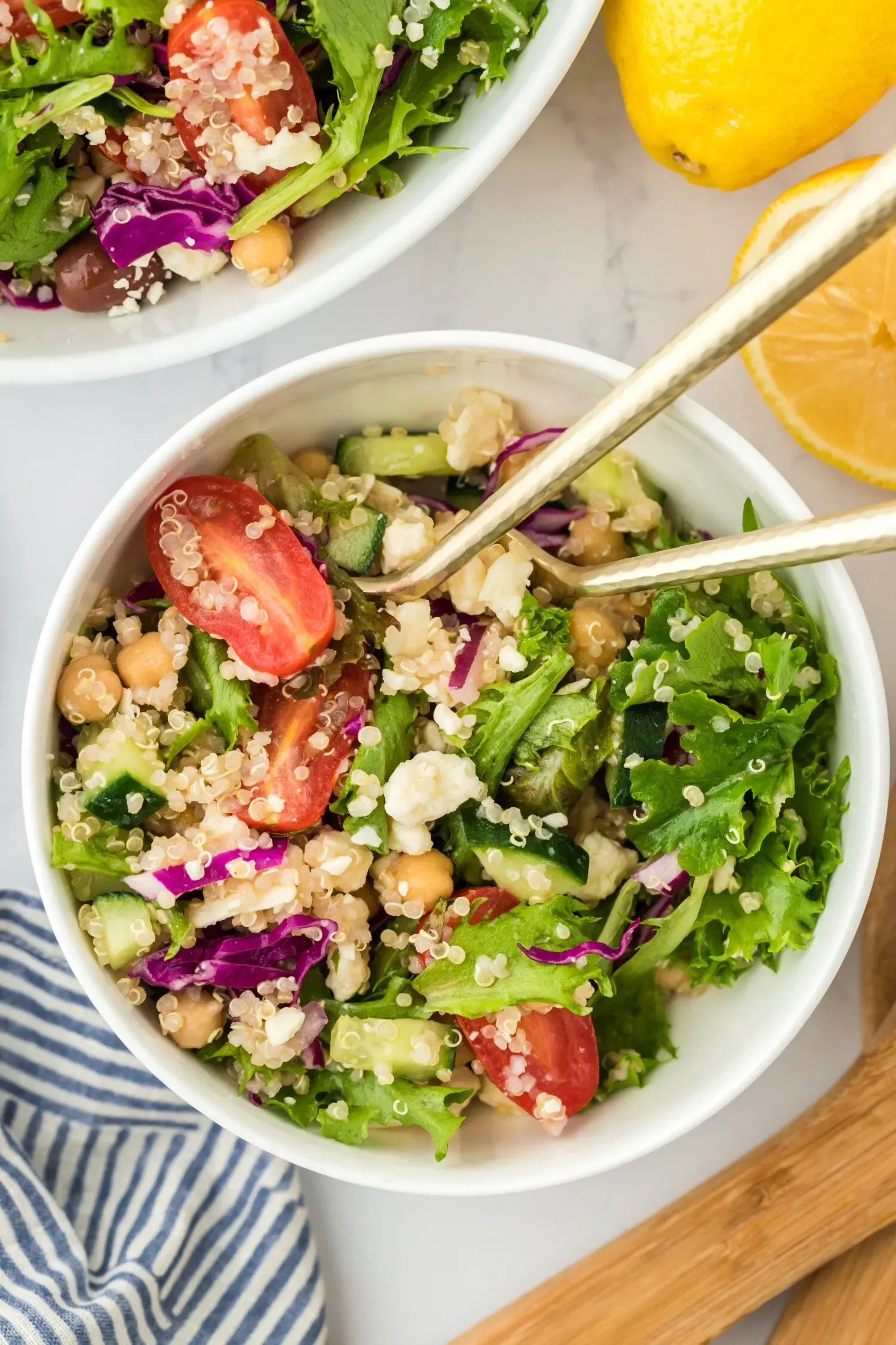 Gathering What You Need for This Mediterranean Quinoa Salad