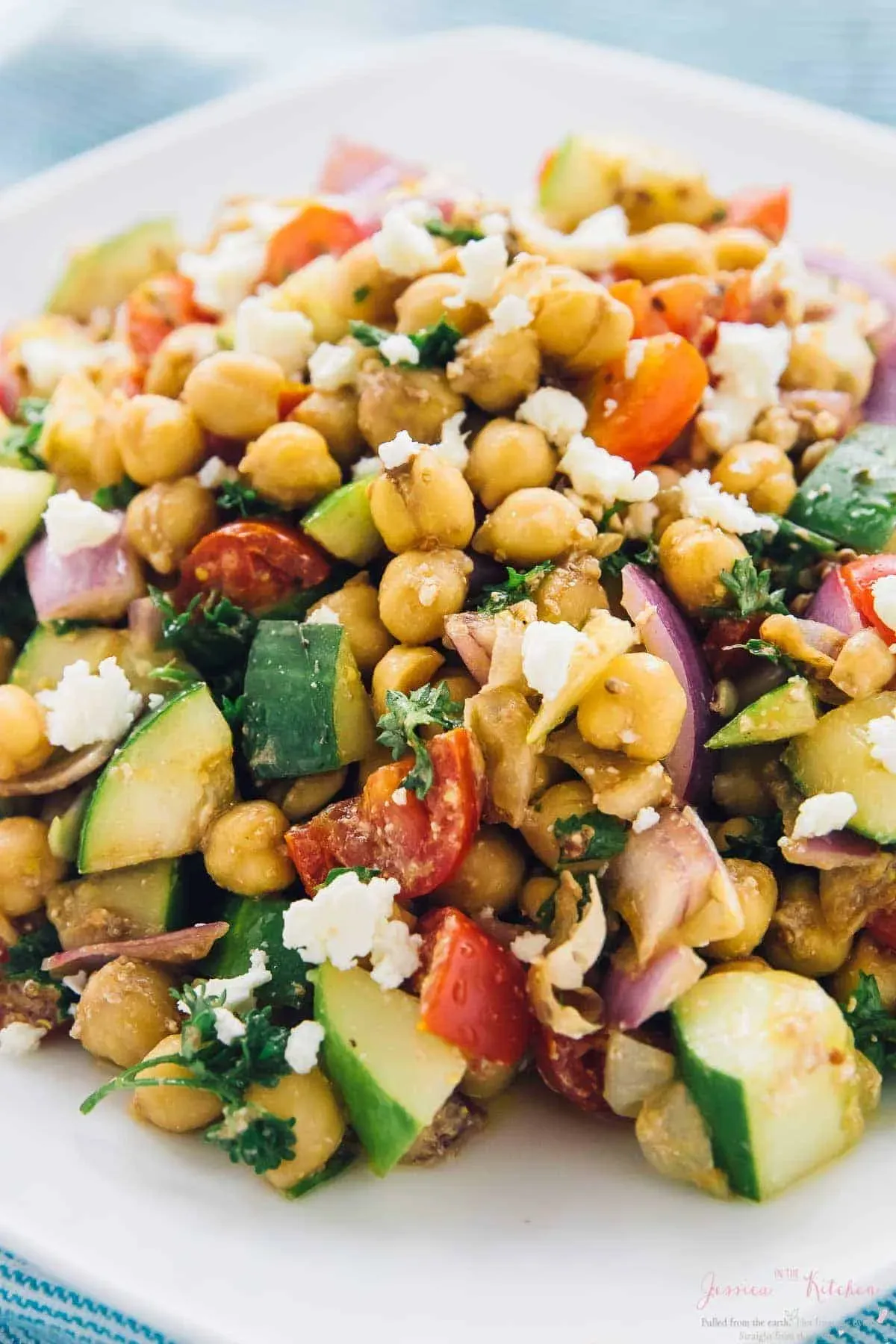 Gathering Your Mediterranean Chickpea Salad Ingredients