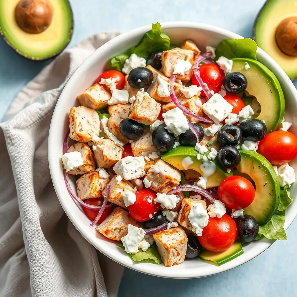 Ultimate Greek Chicken Avocado Salad Recipe