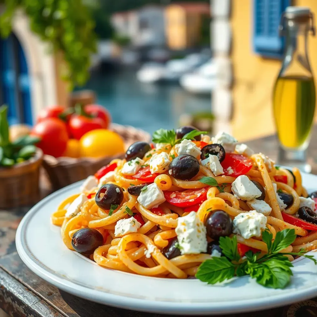 Amazing Greek Pasta Salad Mediterranean Dish Recipe