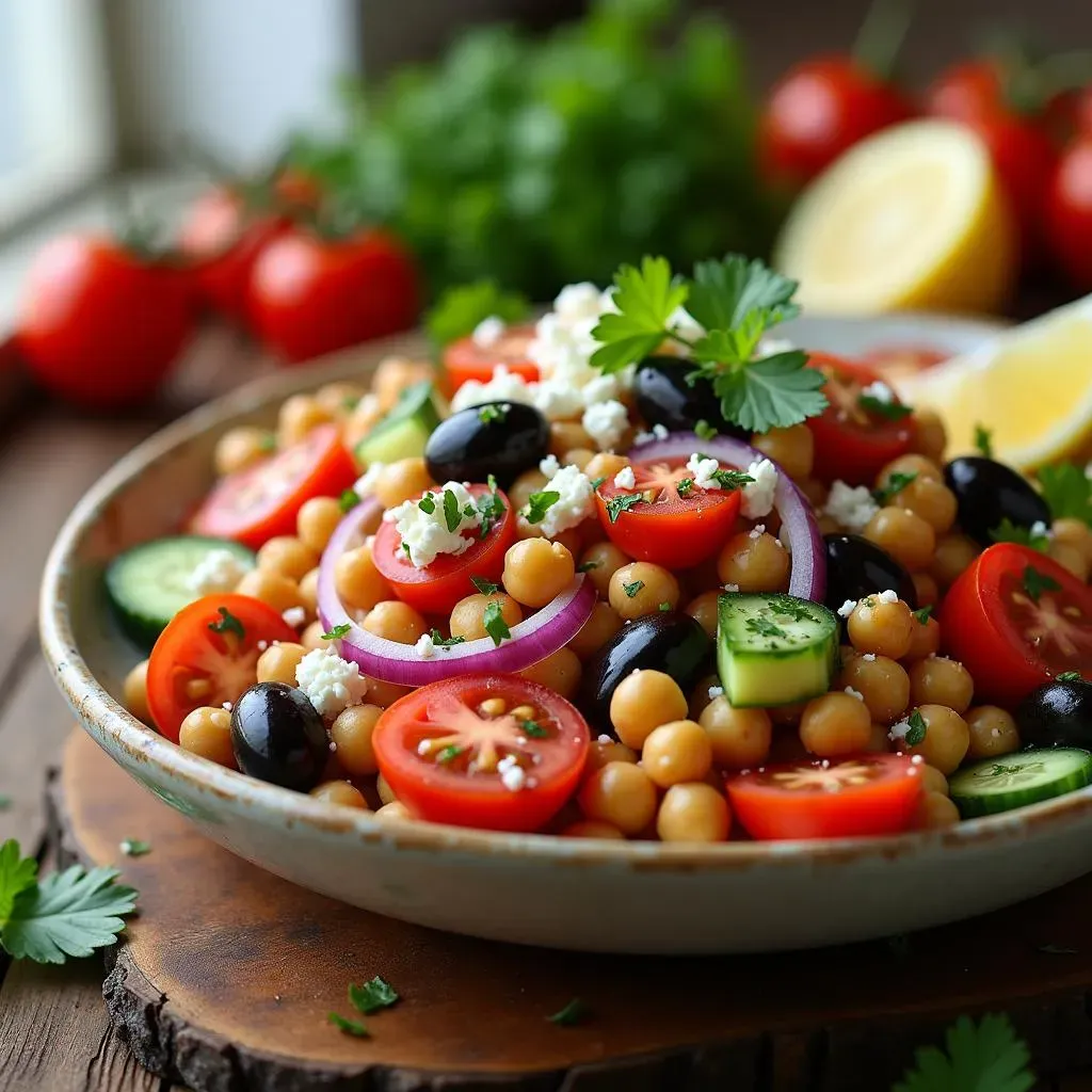 Health Benefits of a Mediterranean Chickpea Salad with Tomatoes