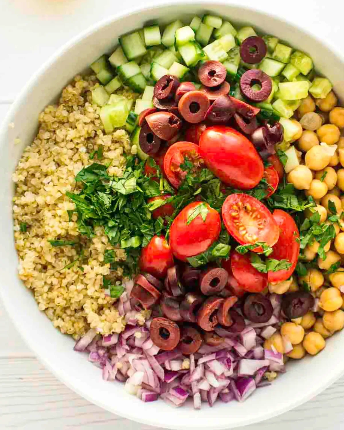 Ultimate healthy mediterranean quinoa salad recipe