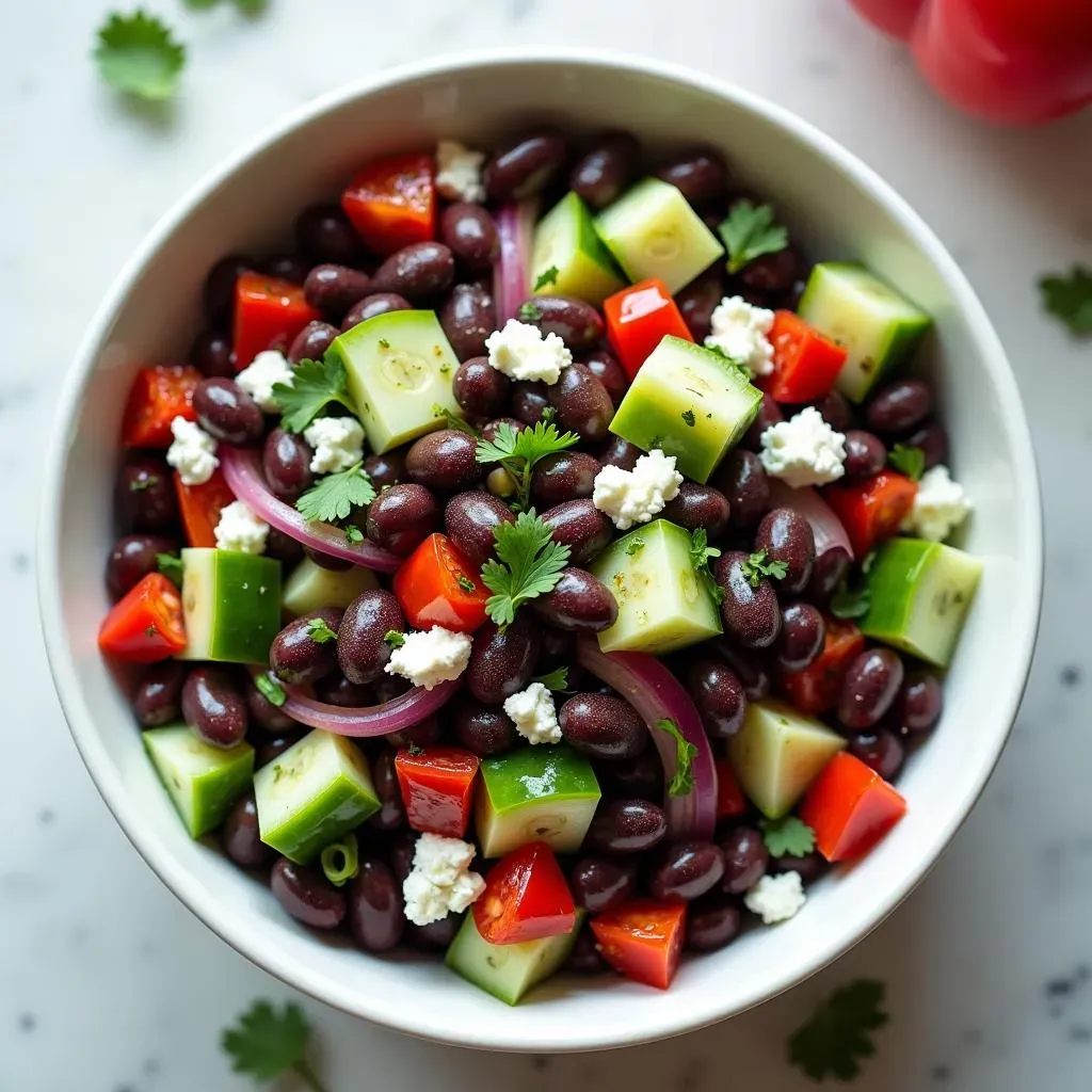 How to Make Mediterranean Black Bean Salad: StepbyStep