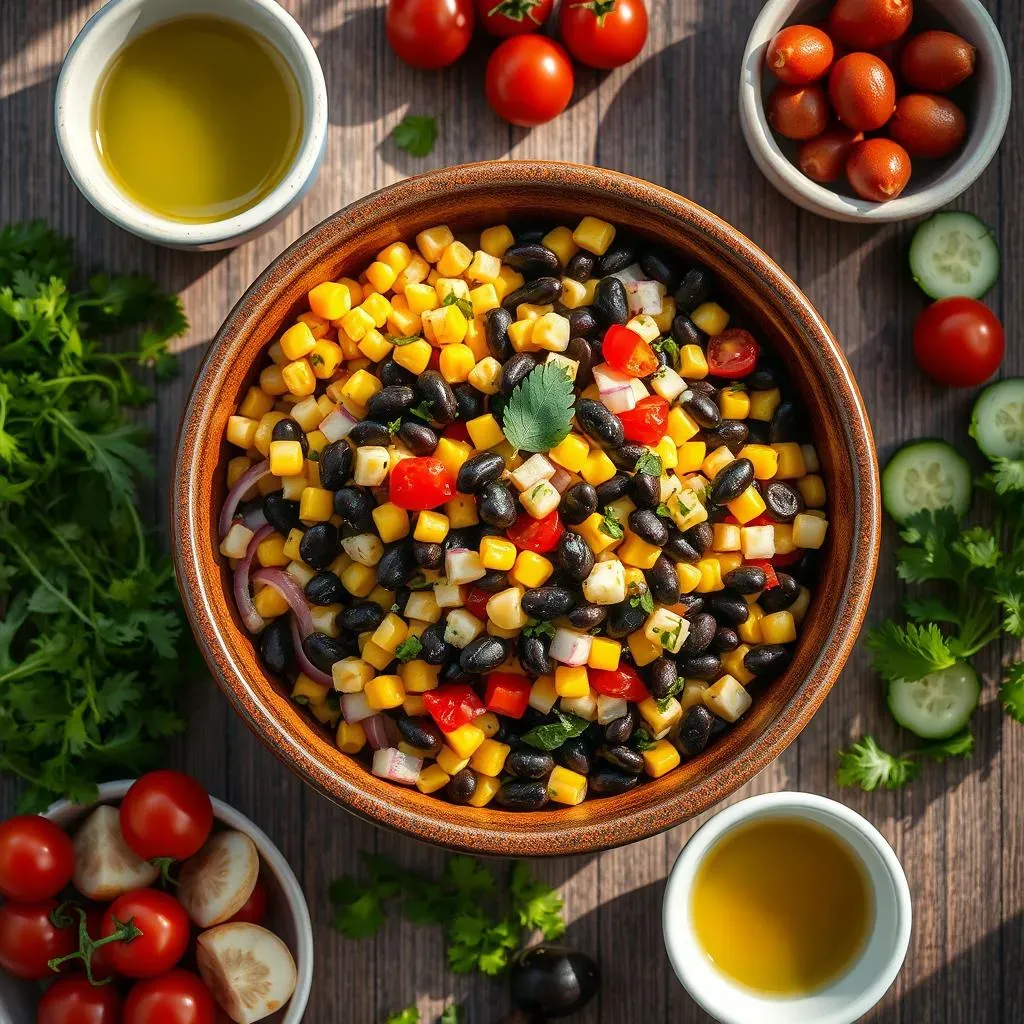 How to Make Simple Mediterranean Black Bean and Corn Salad: StepbyStep