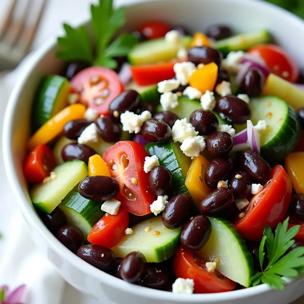 Ingredients for a Flavorful Black Bean Mediterranean Salad