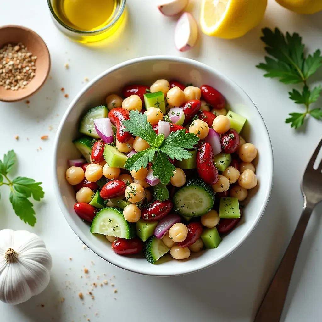 Ingredients for a Refreshing Mediterranean Bean Salad