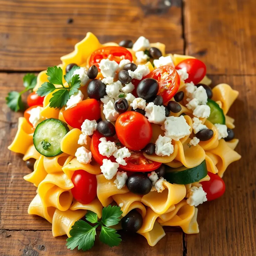 Ingredients for the Best Greek Mediterranean Pasta Salad