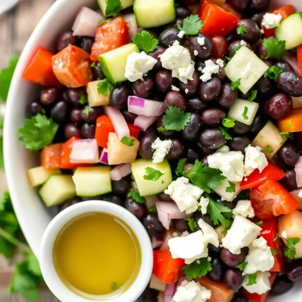 Ingredients for the Perfect Mediterranean Black Bean Salad