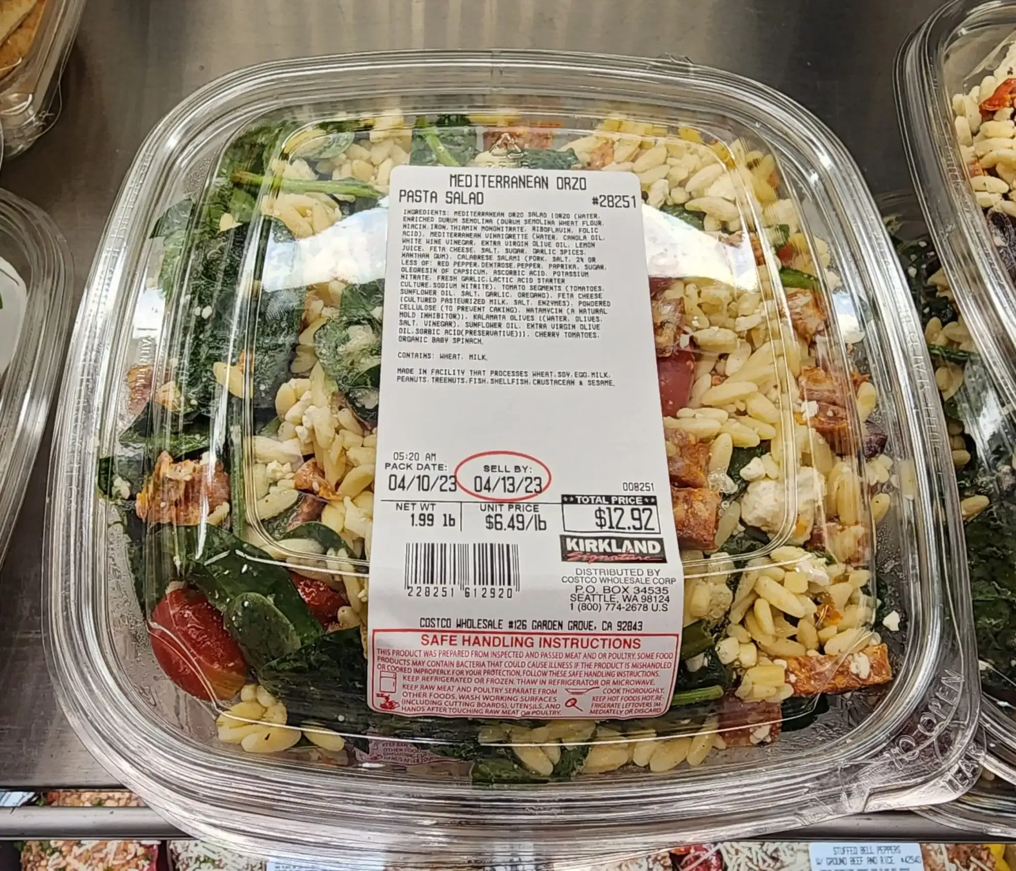 Inside the Tub: What's in the Mediterranean Orzo Pasta Salad?