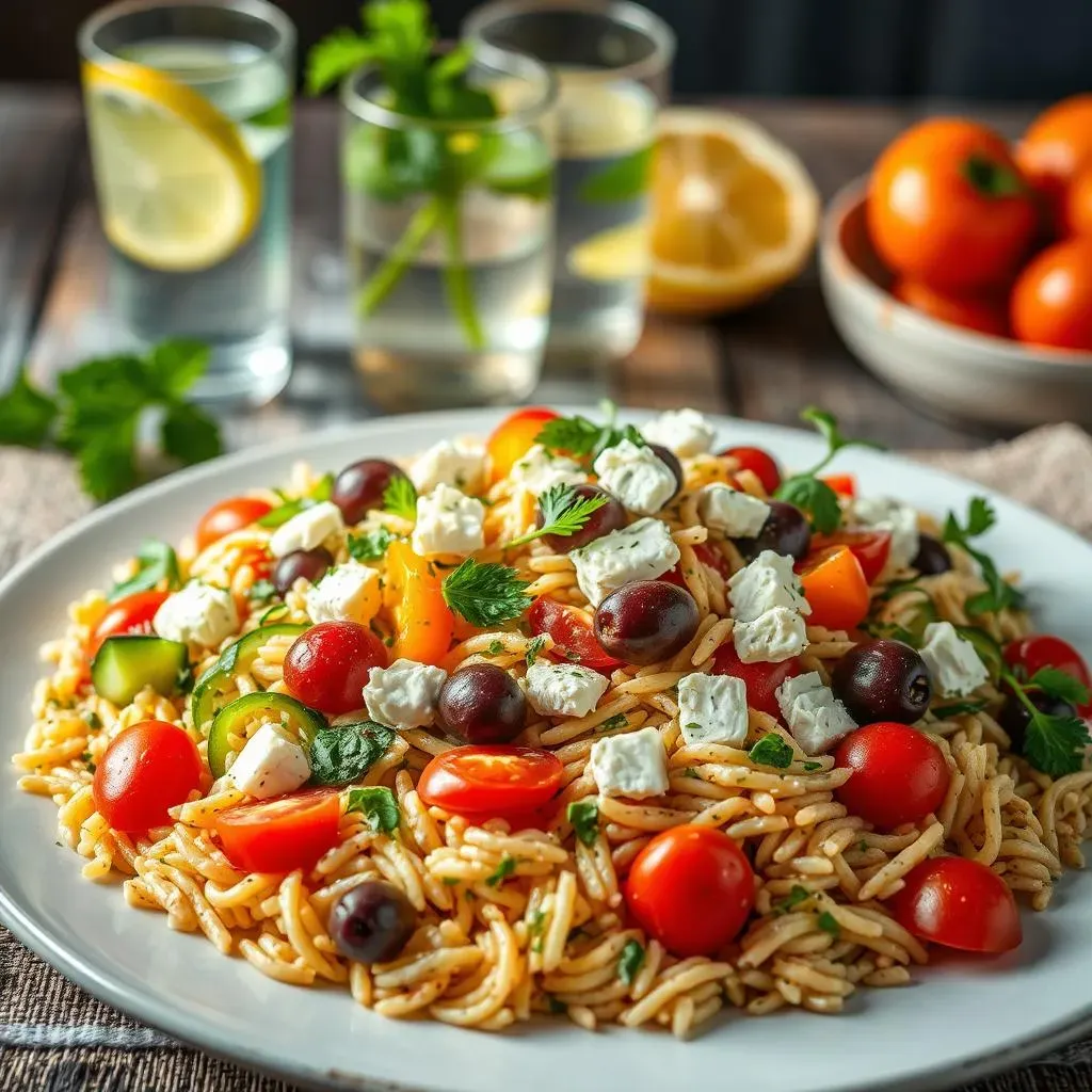 Key Ingredients in a Lemon Mediterranean Orzo Salad