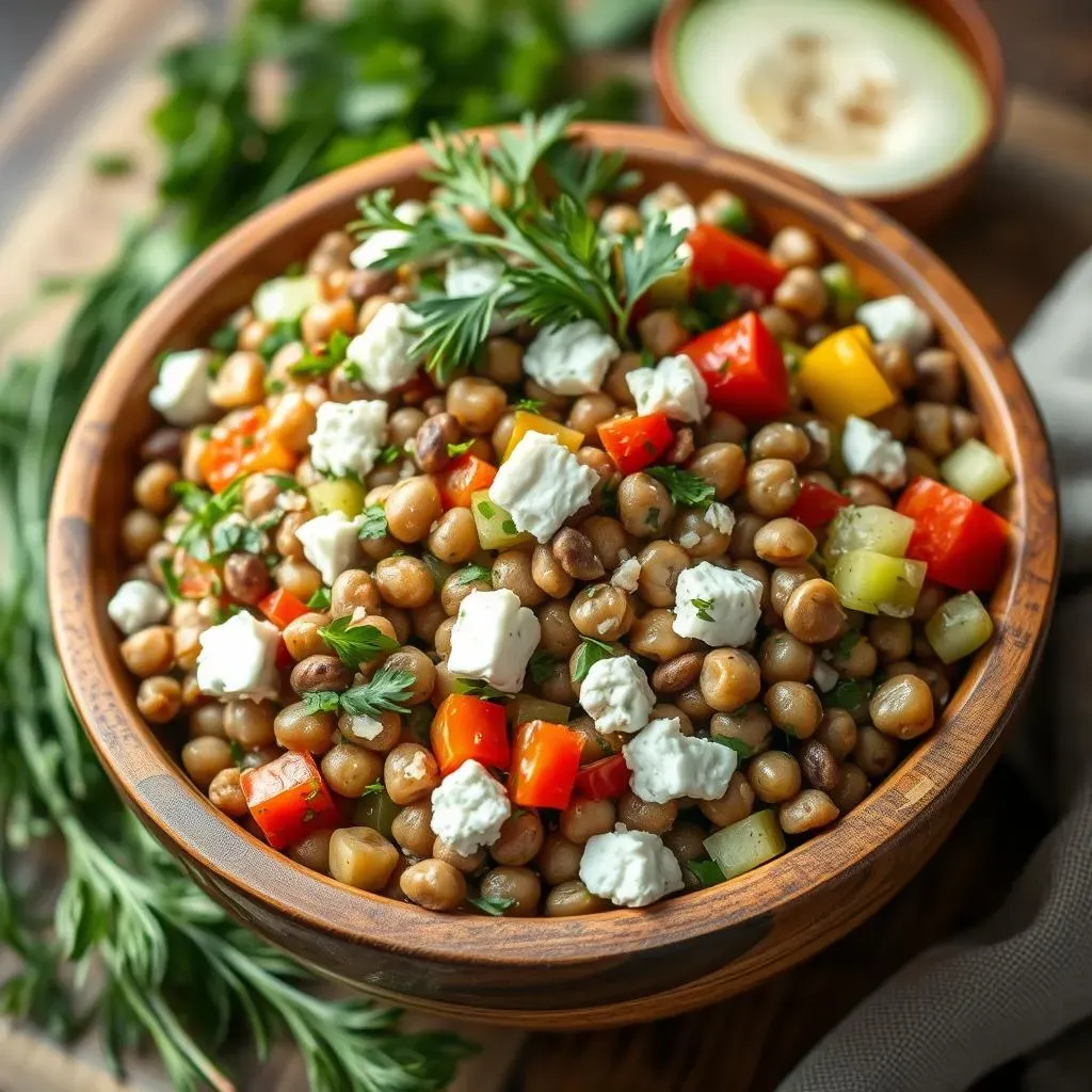 Making a Delicious Mediterranean Lentil Salad with Dill