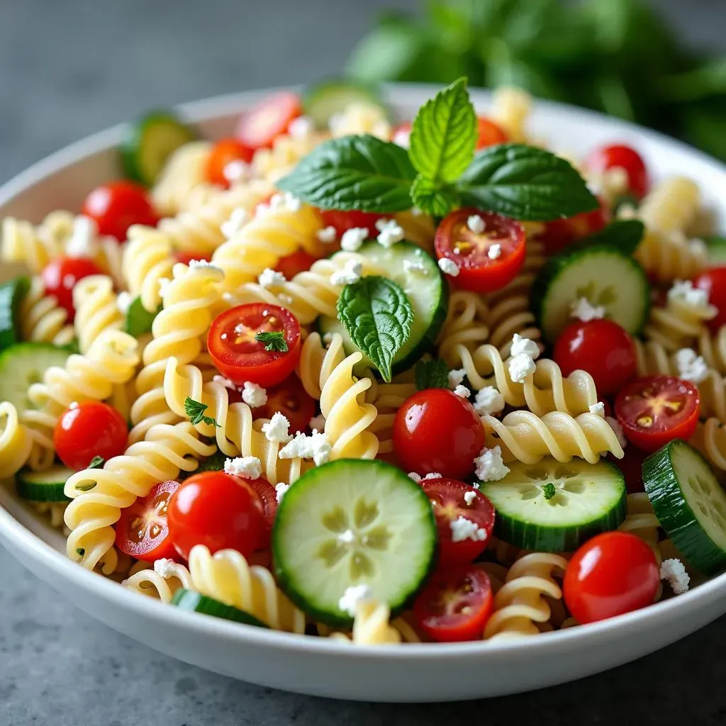 Making the Best Mediterranean Pasta Salad with Mint: Ingredients and Steps