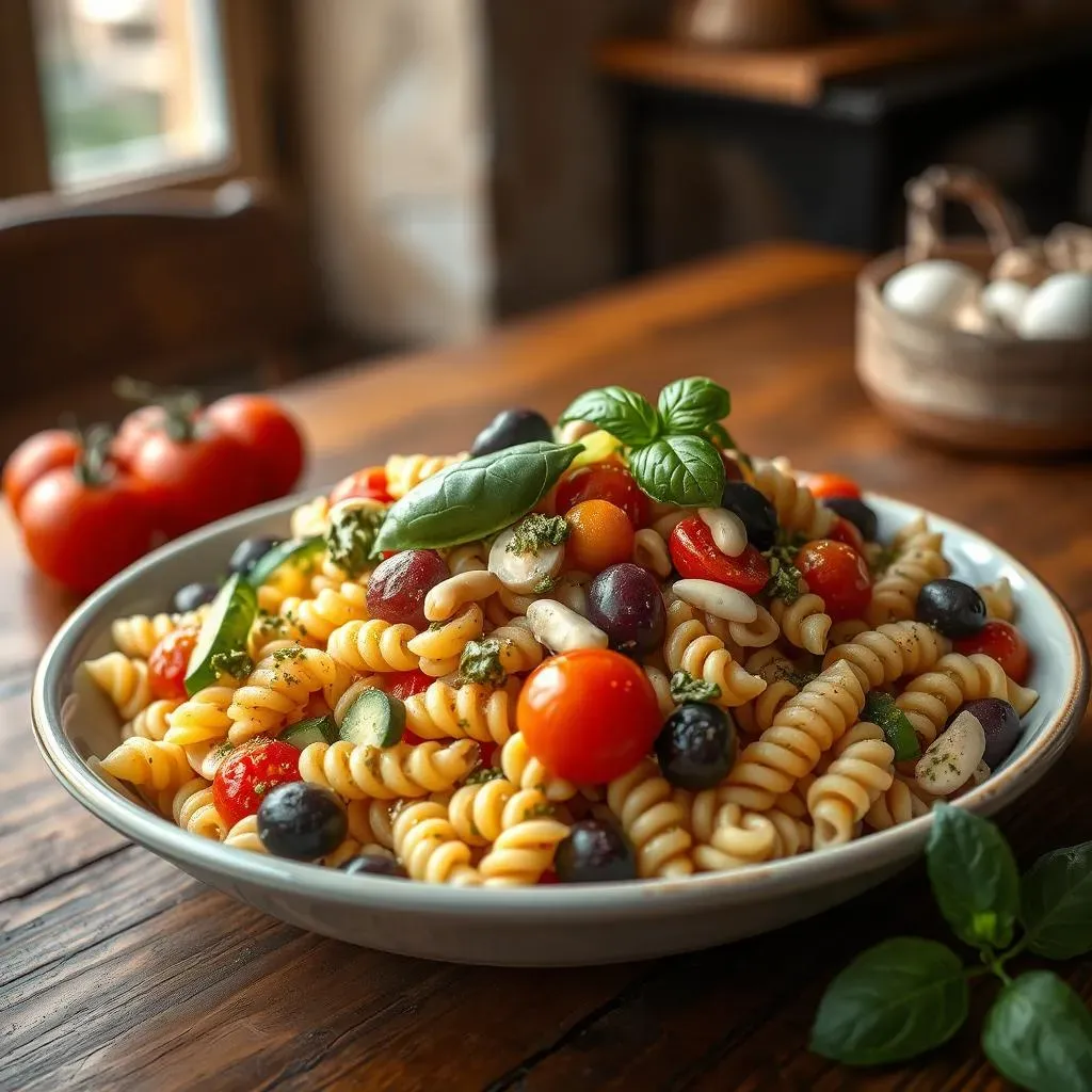 Making the Best Mediterranean Pasta Salad with Nuts