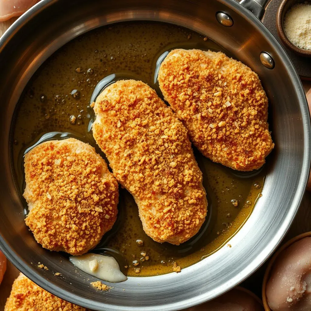 Making the Crispy Chicken for Your Mediterranean Salad