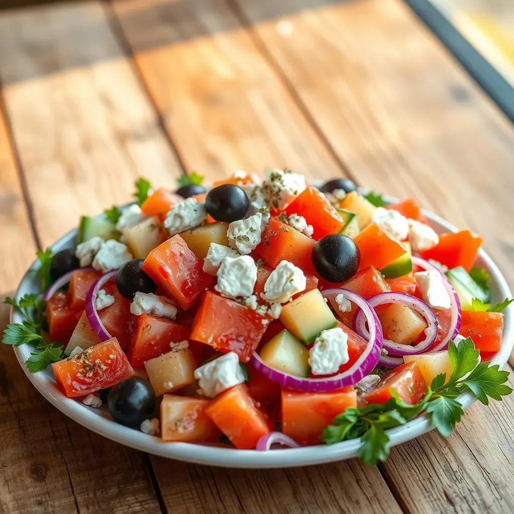 Making the Mediterranean Greek Salad: StepbyStep