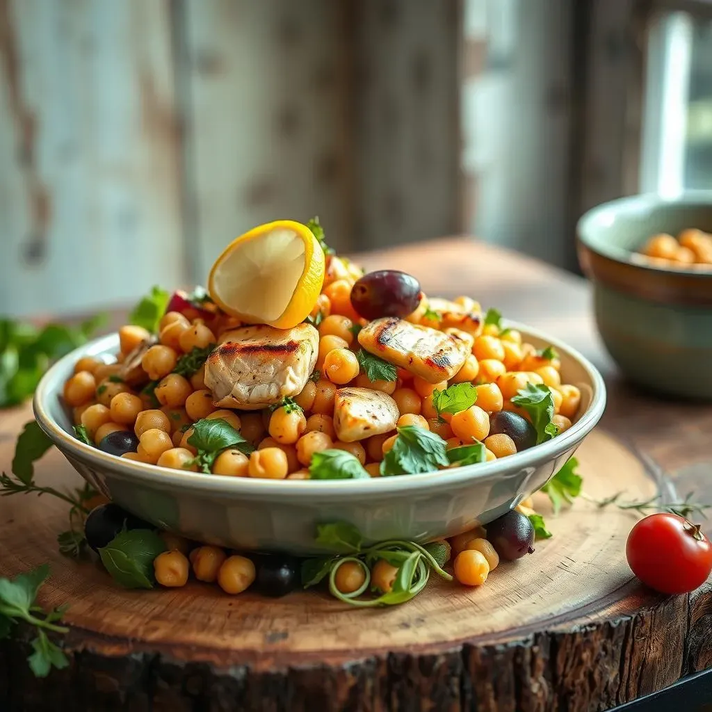 Making the Perfect Mediterranean Chickpea Salad with Grilled Chicken