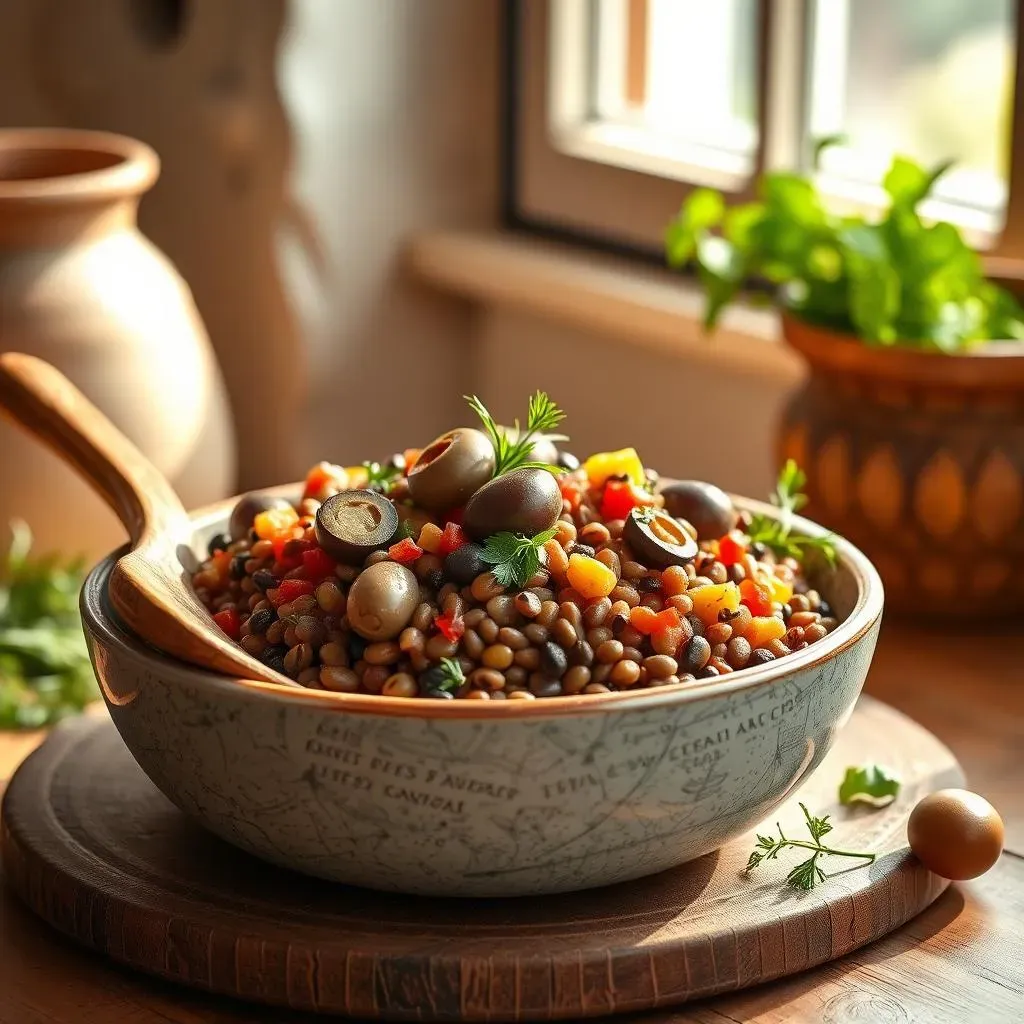 Making the Perfect Mediterranean Lentil Salad with Olives