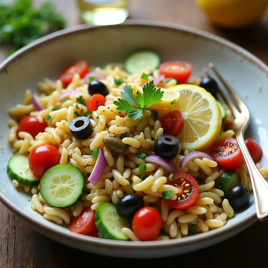 Making the Perfect Mediterranean Orzo Salad with Cucumbers