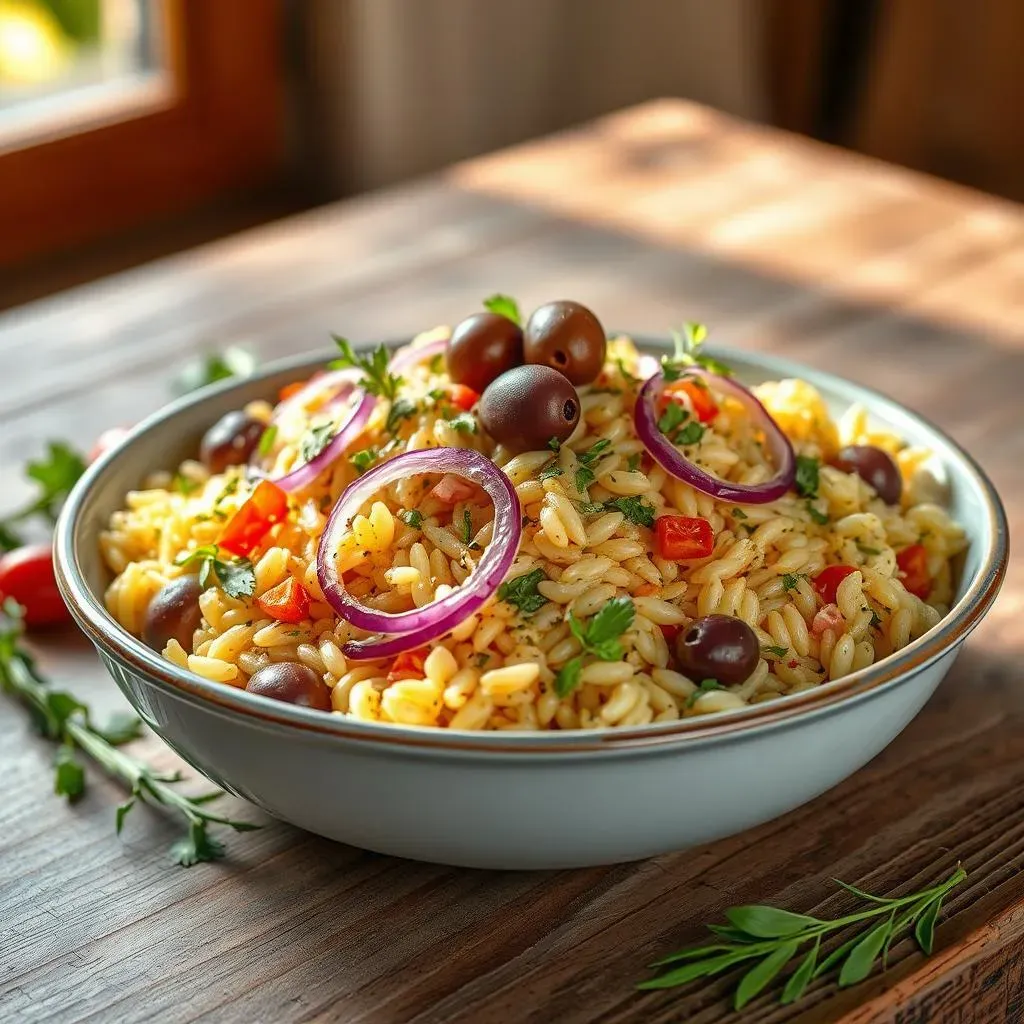 Making the Perfect Mediterranean Orzo Salad with Red Onion