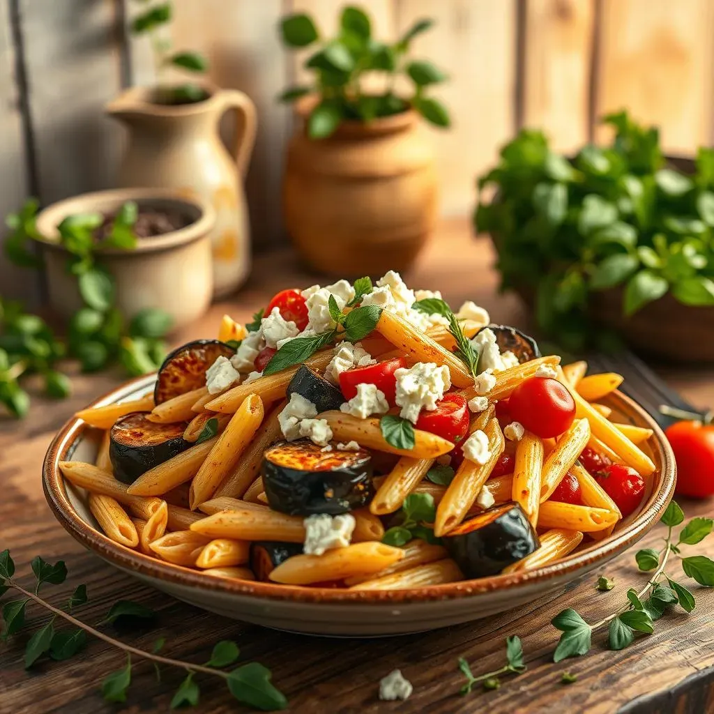 Making the Perfect Mediterranean Pasta Salad with Eggplant