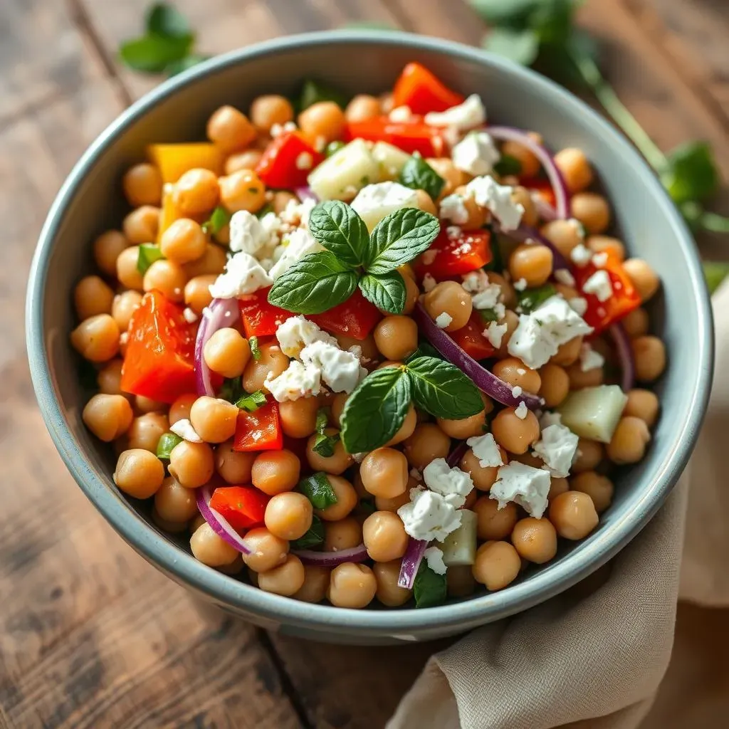 Making Your Mediterranean Chickpea Salad with Mint