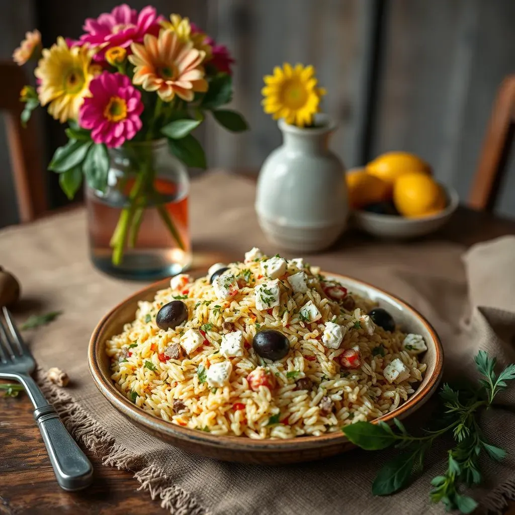 Making Your Mediterranean Greek Orzo Salad with Feta