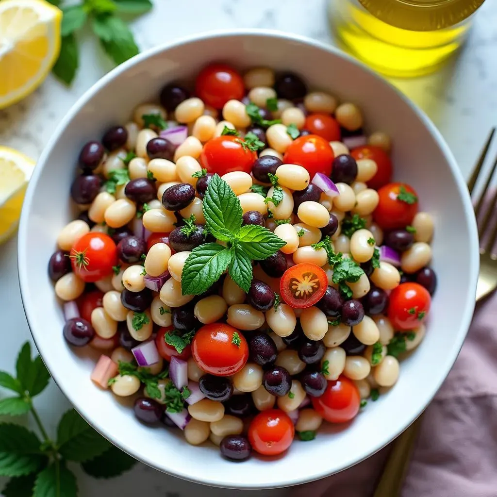 Making Your Own Mediterranean Bean Salad Skinnytaste Style