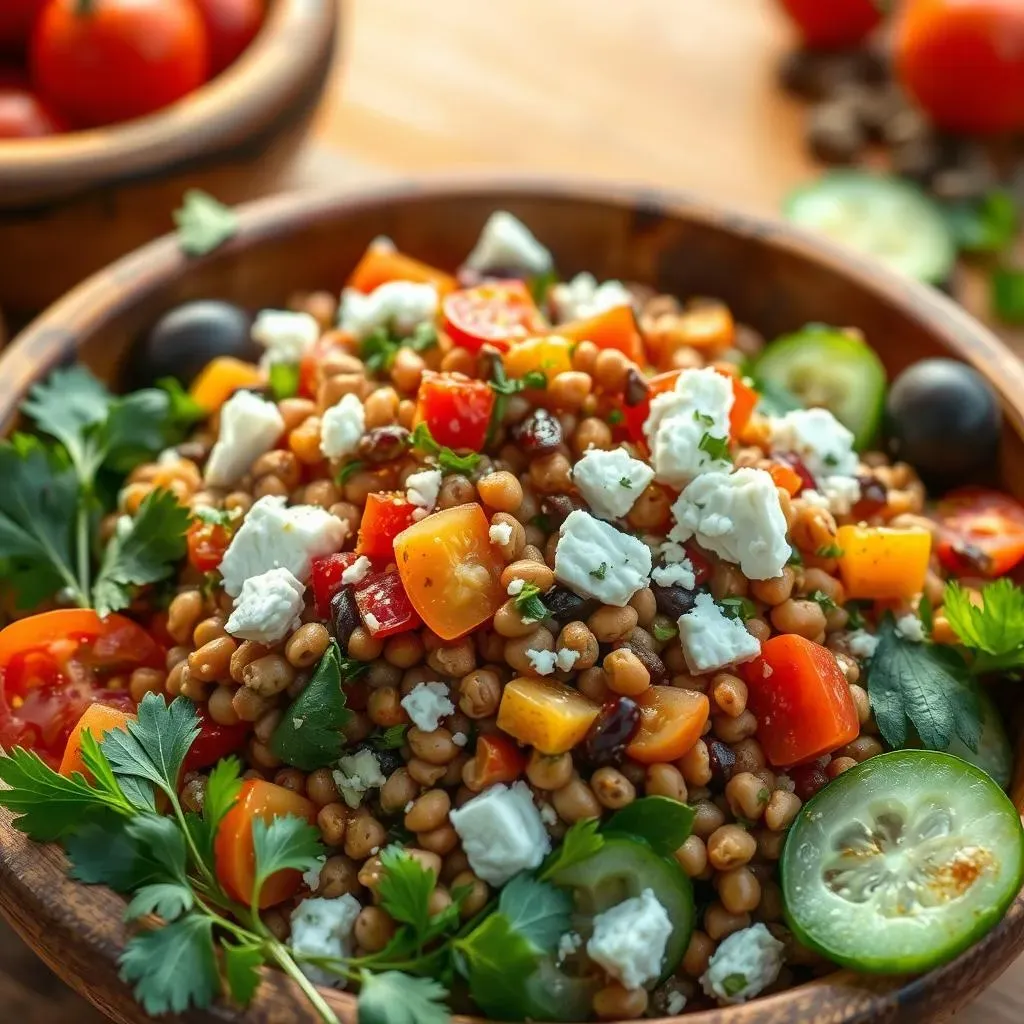 Making Your Own Mediterranean Lentil Salad with Feta