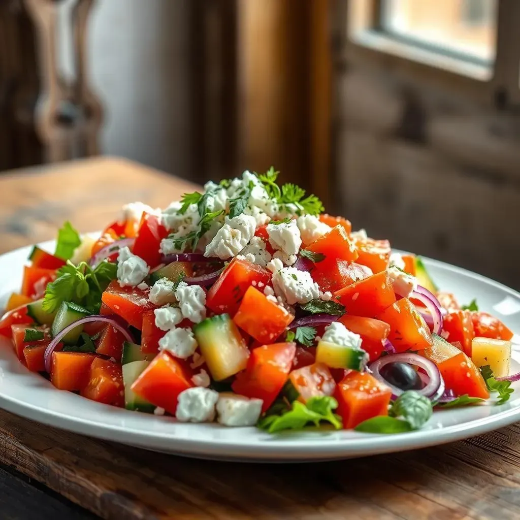 Making Your Own Perfect Mediterranean Greek Salad Without Olives