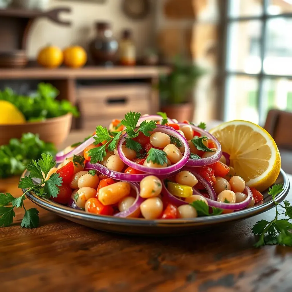 Ultimate Mediterranean Bean Salad with Red Onion