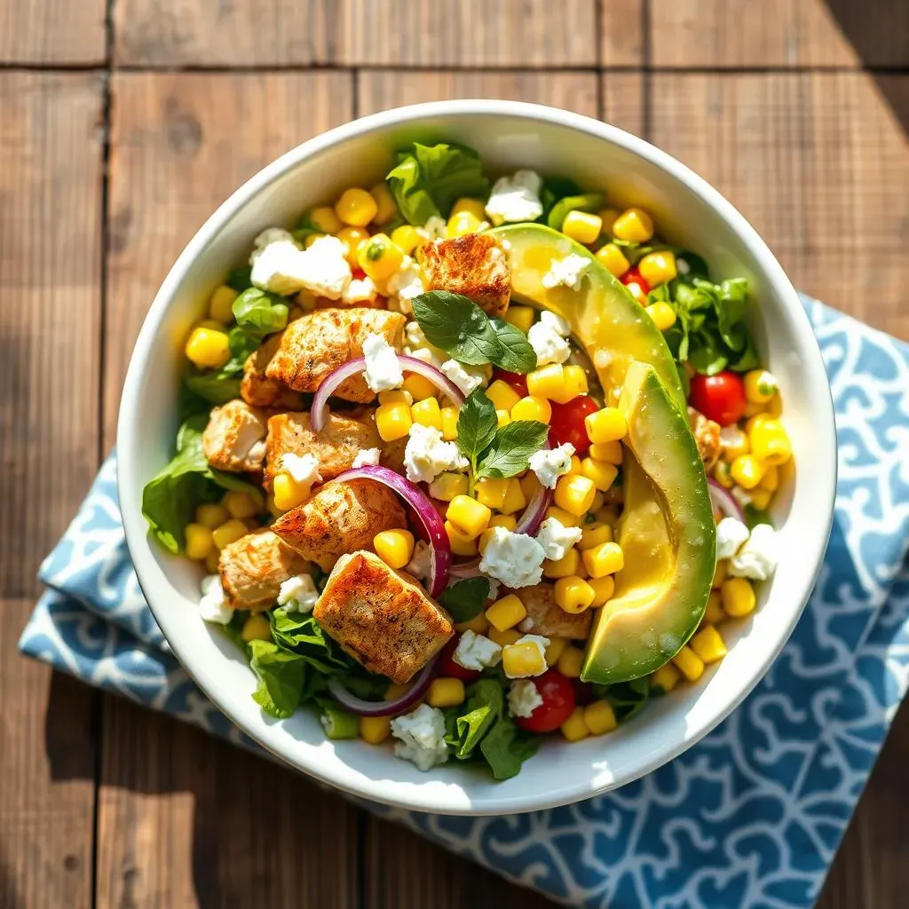Amazing Mediterranean Chicken Corn Avocado Salad Recipe