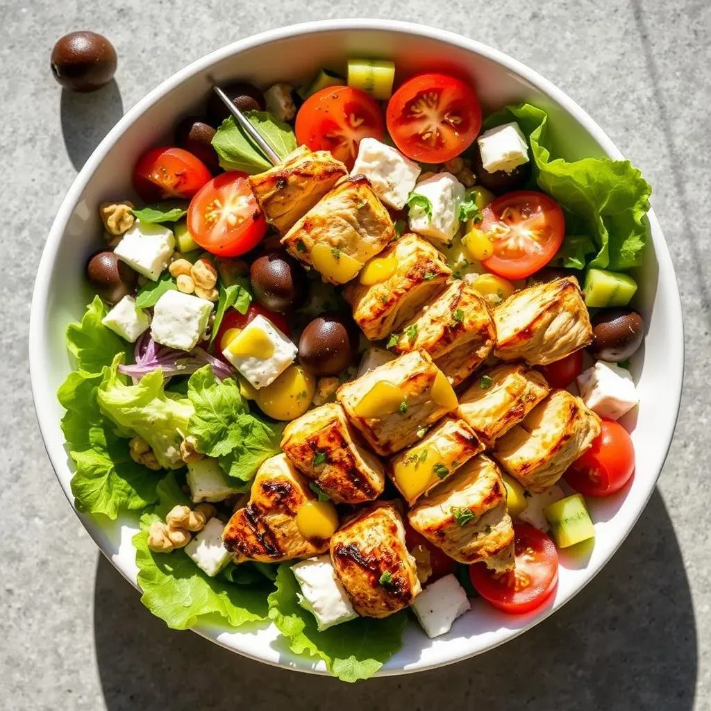 Ultimate Mediterranean Chicken Kebab Salad Recipe