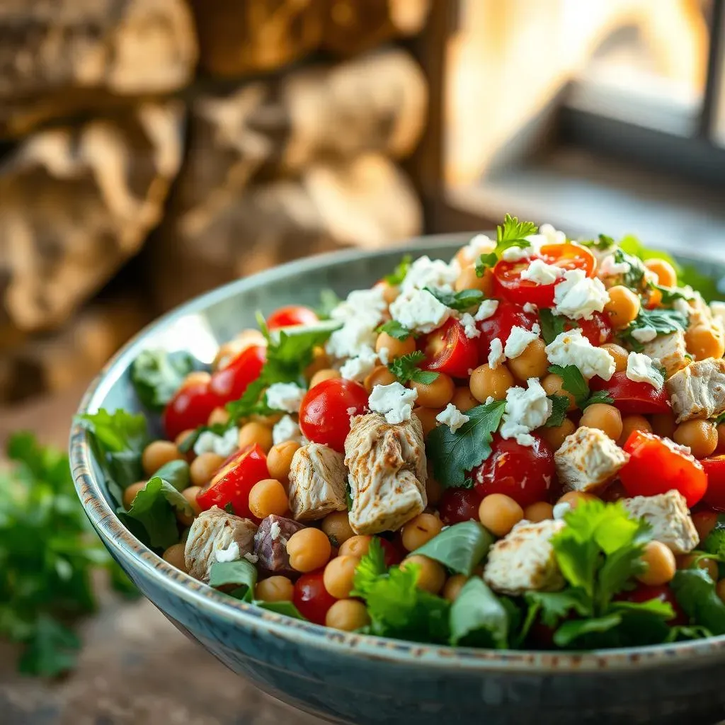 Mediterranean Chicken Salad with Chickpeas: A Flavorful Feast