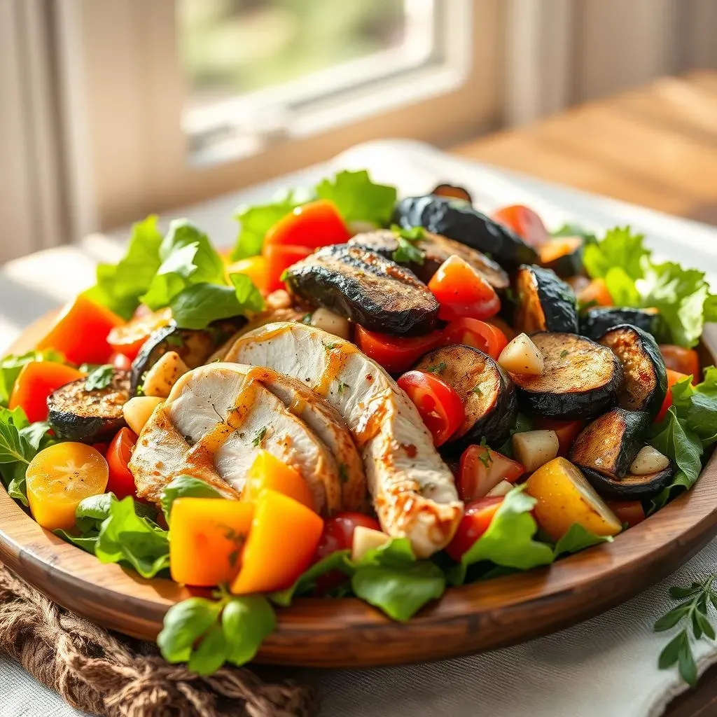 Ultimate Mediterranean Chicken Salad with Eggplant