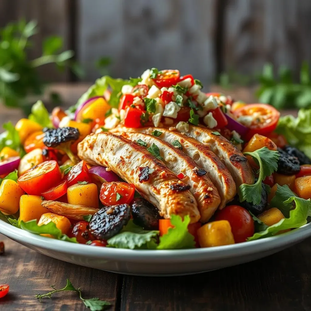 Ultimate Mediterranean Chicken Salad with Roasted Vegetables