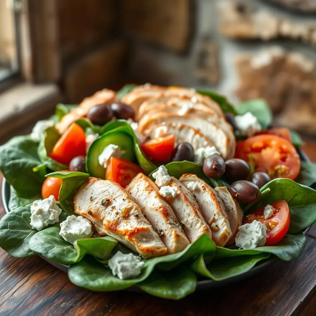 Mediterranean Chicken Salad with Spinach: A Flavorful Feast