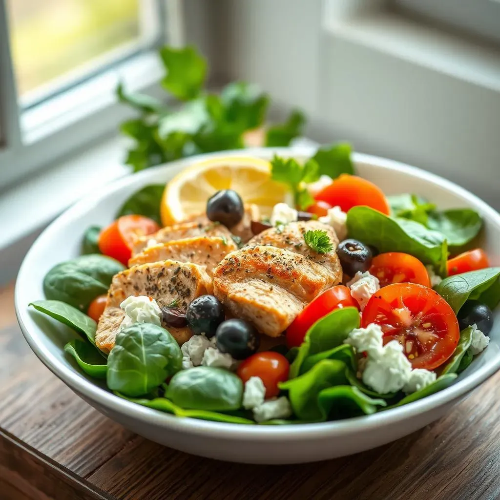 Ultimate Mediterranean Chicken Salad with Spinach