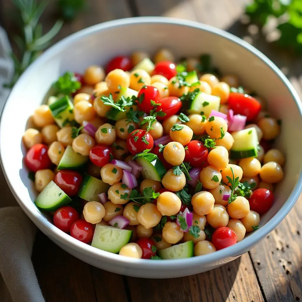 Ultimate Mediterranean Chickpea and Kidney Bean Salad Recipe