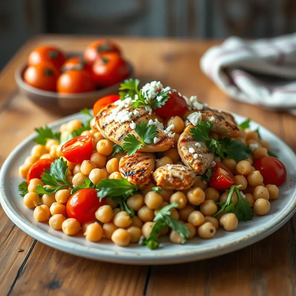 Ultimate Mediterranean Chickpea Salad with Grilled Chicken