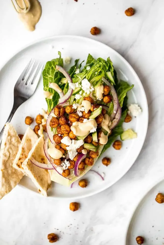 Best Mediterranean Chickpea Wedge Salad Recipe