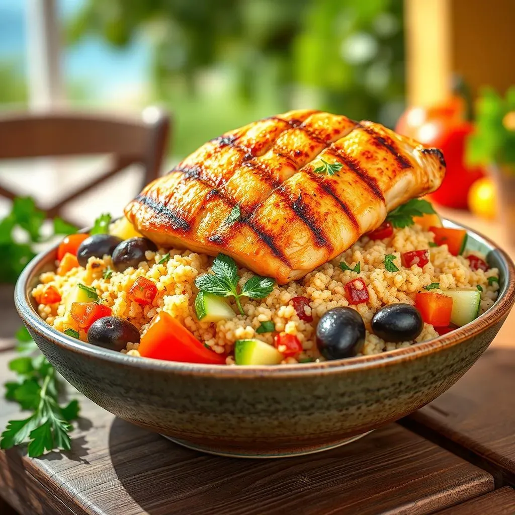 Ultimate Mediterranean Couscous Salad with Grilled Chicken