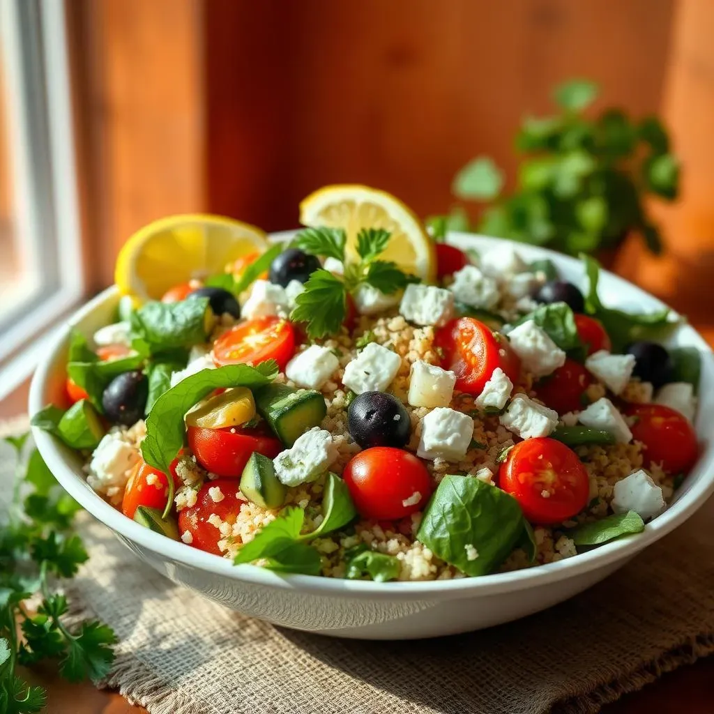 Ultimate Mediterranean Couscous Salad with Spinach