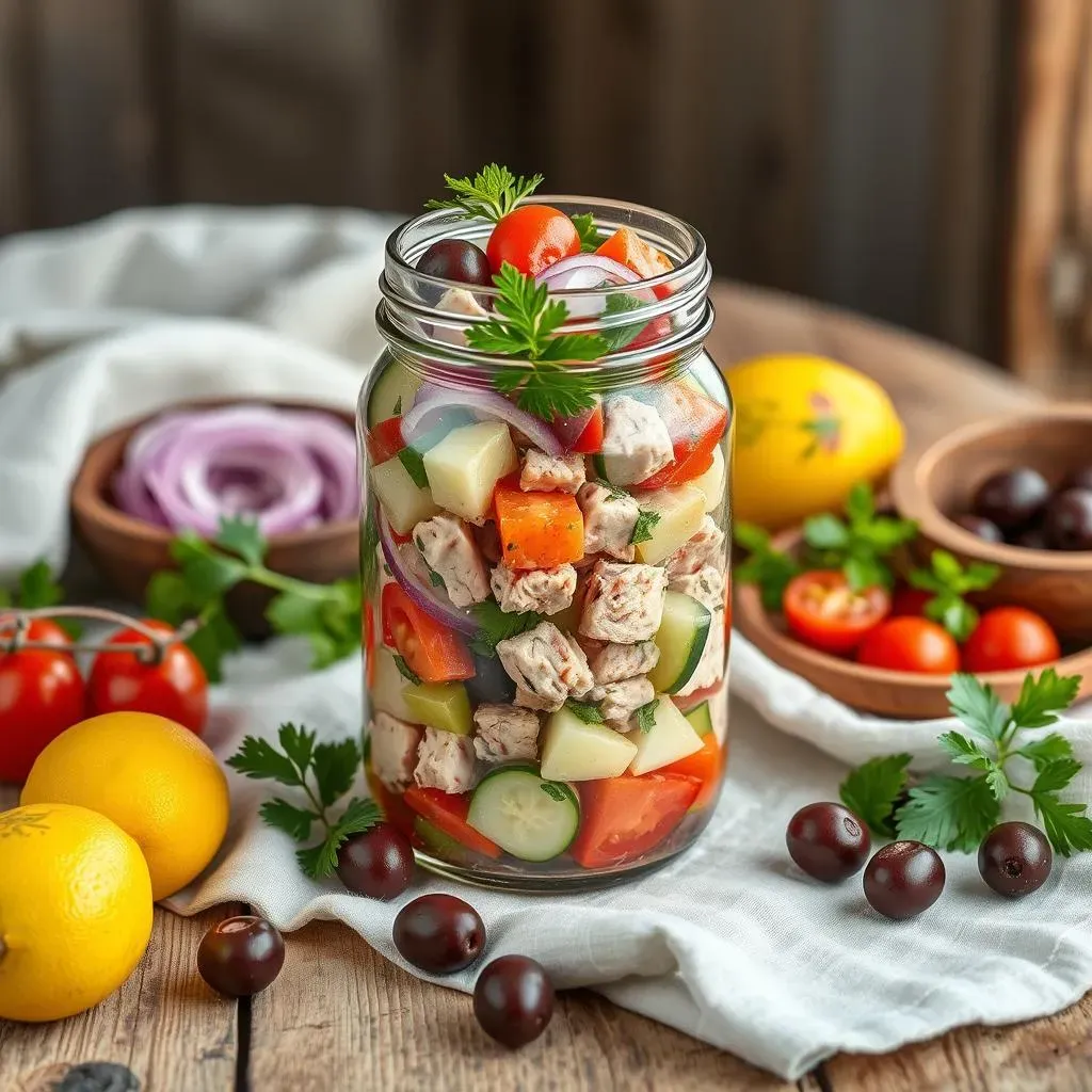 Mediterranean Diet Tuna Salad: Ingredients and Zesty Dressing